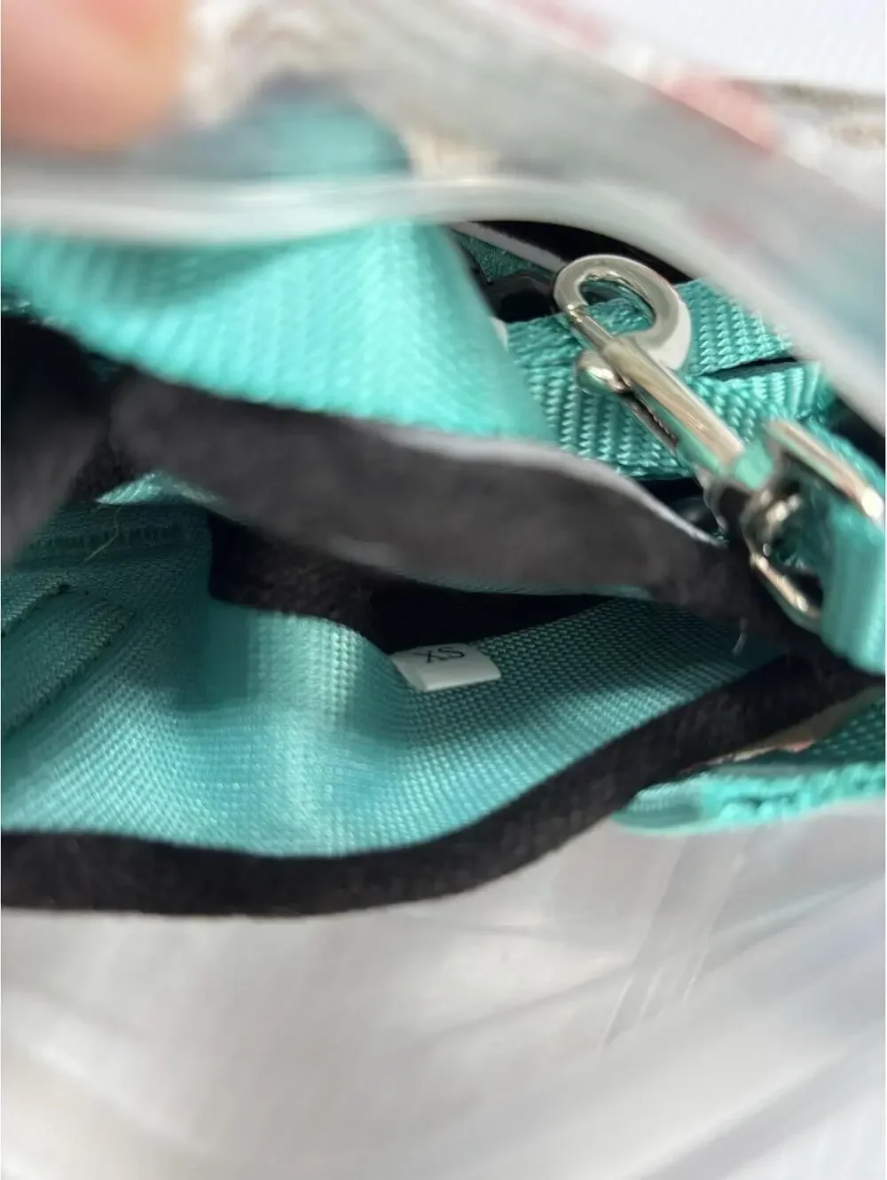 Xs Cat Harness and Leash Set Adjustable Soft Mesh Teal Aqua Size XS Cat Walking